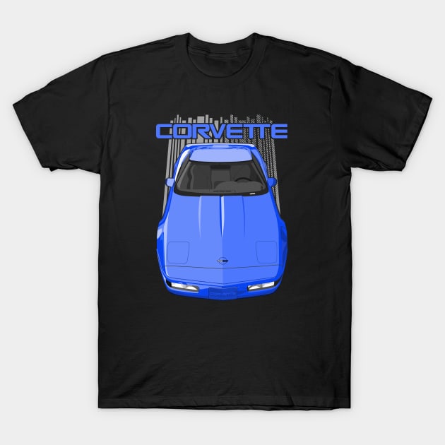 Corvette C4-blue T-Shirt by V8social